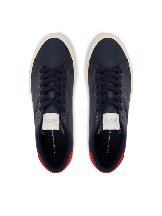 Tommy Hilfiger Sneakersy Tommy Hilfiger Premium Lth Vulc Long Lace FM0FM05948 Granatowy