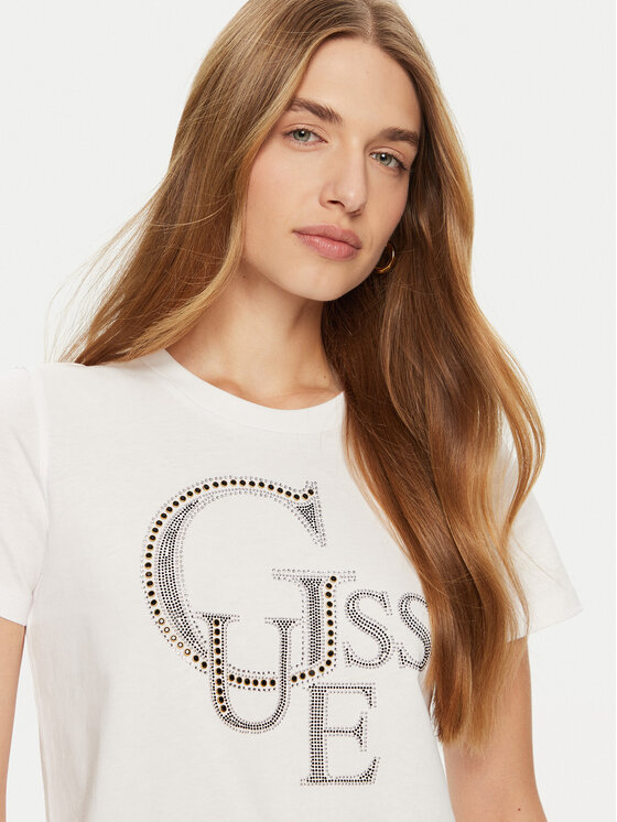Guess Guess Majica W4BI16 I3Z14 Bela Regular Fit