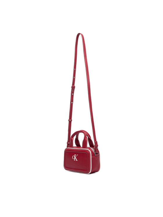 Calvin Klein Torebka Calvin Klein Contrast Ck Mini Bauletto Bag LV04F1257G Bordowy