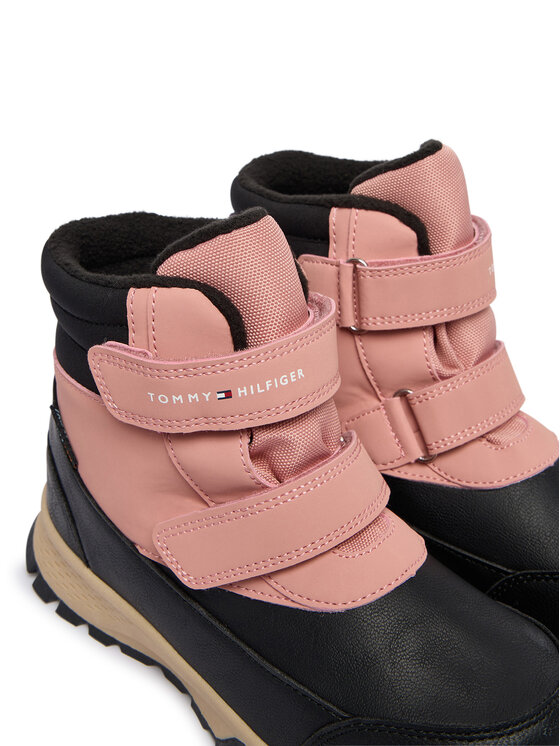 Tommy Hilfiger Stivali da neve Tommy Hilfiger Velcro Bootie T1A5-34048-1592 S Nero