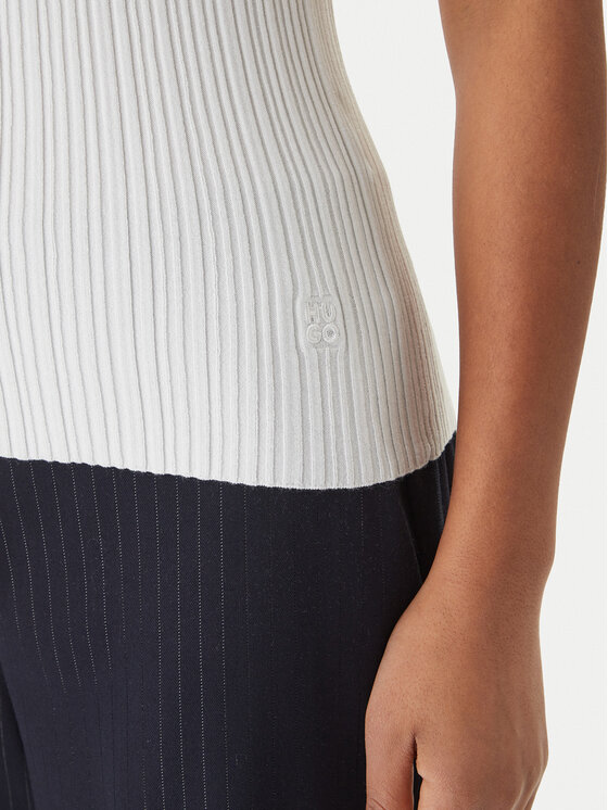 HUGO HUGO Top Sarepla 50539890 Écru Slim Fit