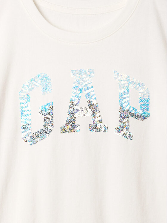 Gap Gap Marškinėliai 628663 Balta Regular Fit