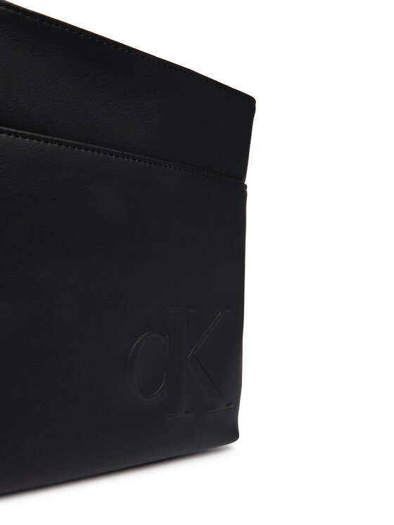 Calvin Klein Geantă crossover Calvin Klein Bold Ck Flatpack LV04D3344G Negru