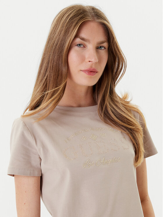 Guess Guess Футболка V5YI13 J1314 Бежевий Regular Fit