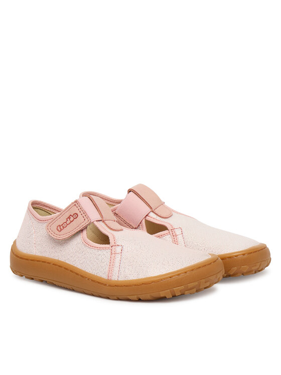 Froddo Тапочки Froddo Barefoot Canvas T-Bar G1700439-2 S Рожевий