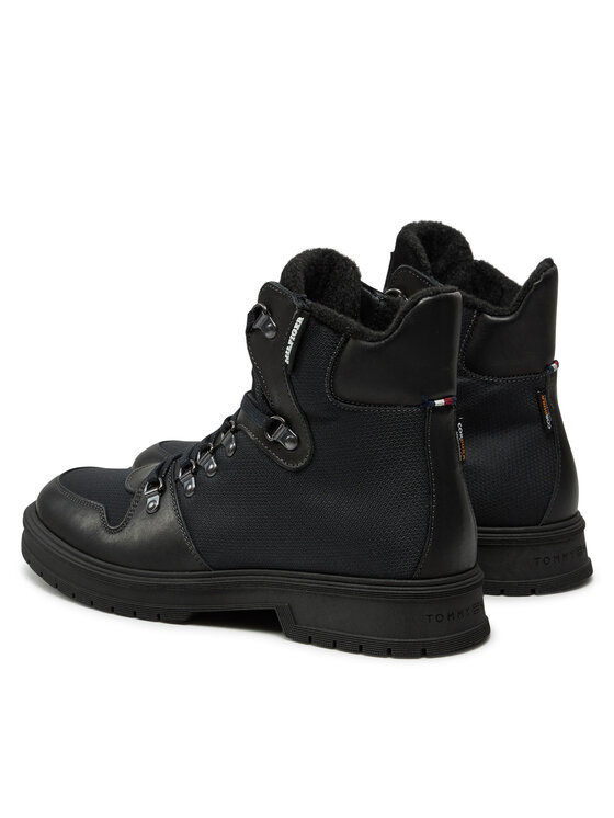 Tommy Hilfiger Ghete Tommy Hilfiger Hilfiger Warm Cordura Mix Boot FM0FM05180 Negru