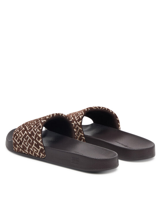 Tommy Hilfiger Чехли Tommy Hilfiger Th Monogram Pool Slide FW0FW09611 Кафяв