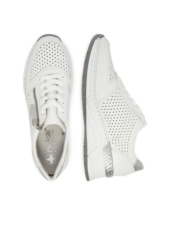 Rieker Sneakers Rieker N4340-80 Alb