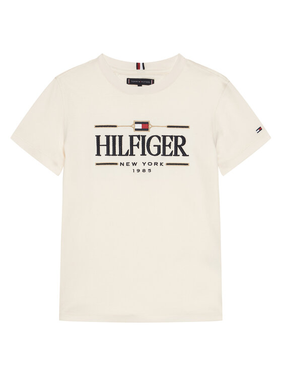 Tommy Hilfiger Tommy Hilfiger Camiseta Icons KB0KB10360 Écru Regular Fit