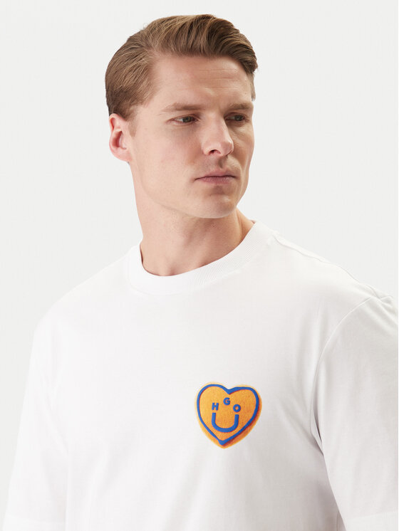 HUGO HUGO Camiseta Nalentinio 50562727 Blanco Regular Fit