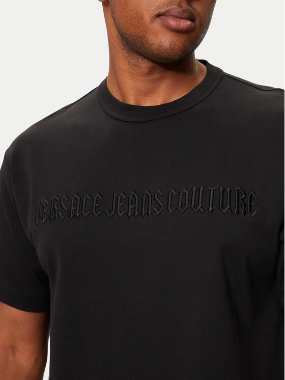 Versace Jeans Couture Versace Jeans Couture Футболка 77GAHC01 Чорний Relaxed Fit