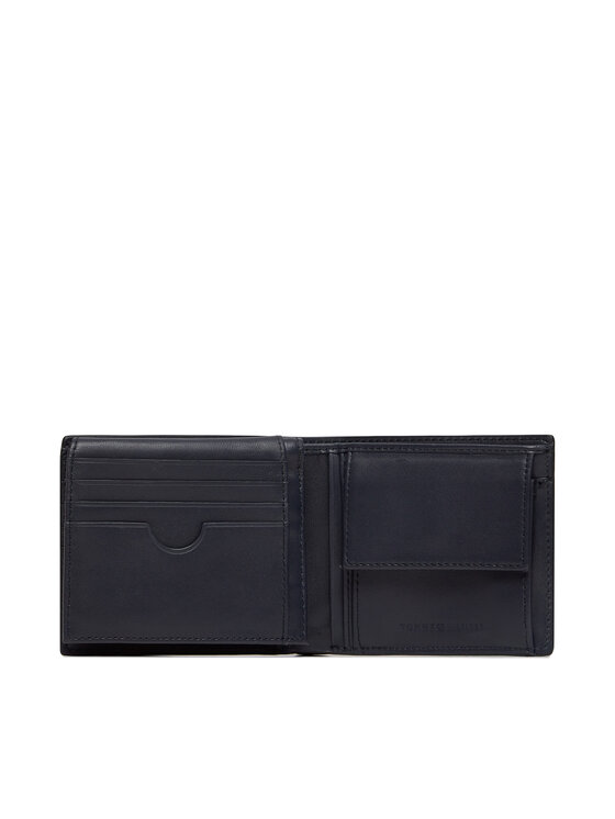 Tommy Hilfiger Peňaženka Tommy Hilfiger Th Saffiano Cc Flap & Coin AM0AM12196 Čierna