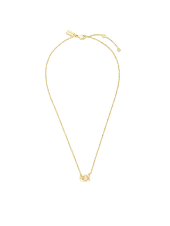 Coach Намисто Coach Pearl Signature C Pendant Necklace 37341916GLD651 Золотий
