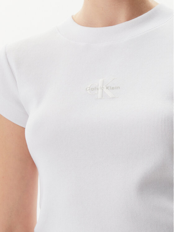 Calvin Klein Jeans Calvin Klein Jeans Majica LV047AB802 Bela Regular Fit