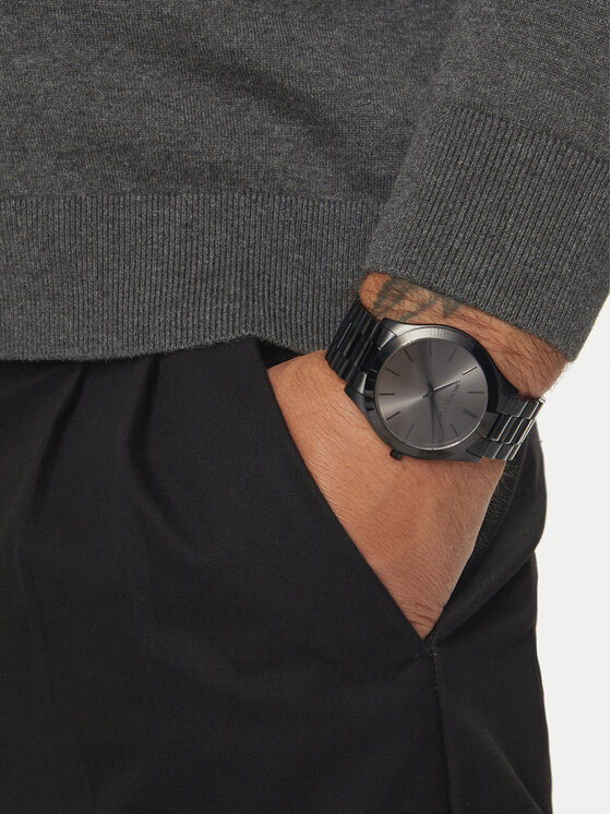 Michael Kors Годинник Michael Kors Slim Runway MK8507 Чорний