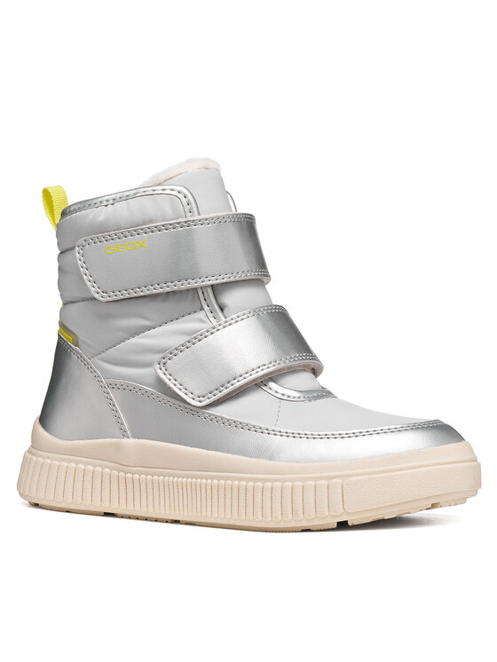 Geox Šnurovacia obuv Geox J Laquinny Girl B Abx J661JB 0NFFU C0598 M Strieborná