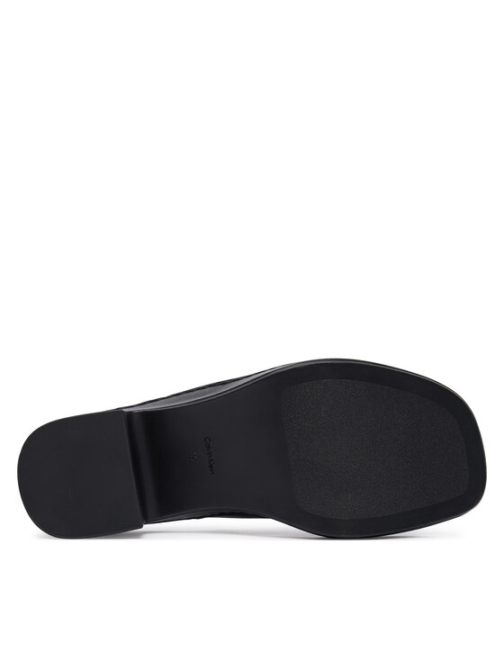 Calvin Klein Chancletas Calvin Klein Block Heel Sndl Thong Lth HW0HW02913 Negro