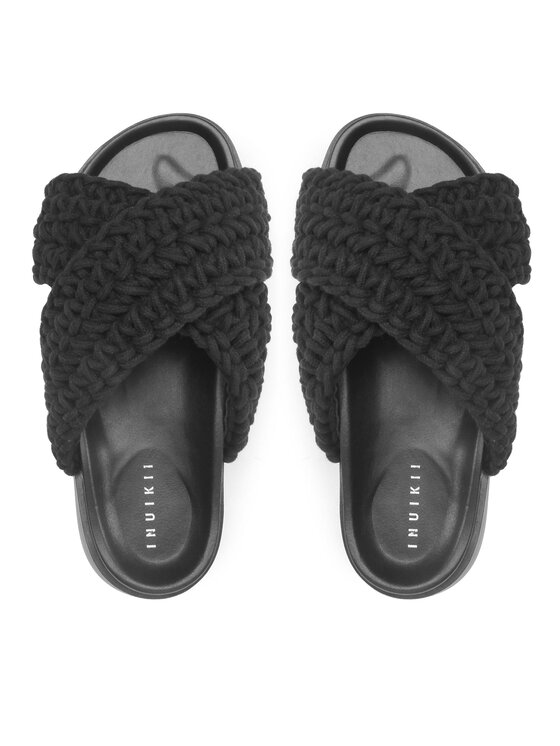 Inuikii Шльопанці Inuikii Woven 70104-105 Чорний