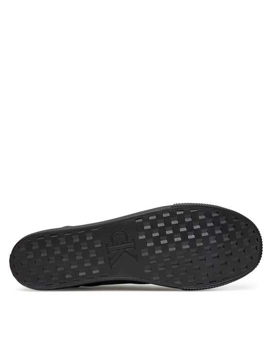 Calvin Klein Jeans Sneakersy Calvin Klein Jeans Ess Vulc Mid Mg Canvas YM0YM01210 Čierna