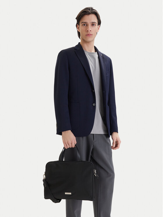 Calvin Klein Nešiojamo kompiuterio krepšys Calvin Klein Sleek Slim Commuter LV04D3351G Juoda