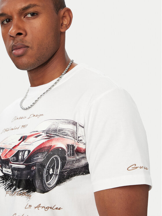 Guess Guess Футболка M6YI45 K4231 Білий Regular Fit