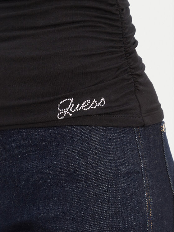 Guess Guess Top W5YP28 KACM2 Crna Regular Fit