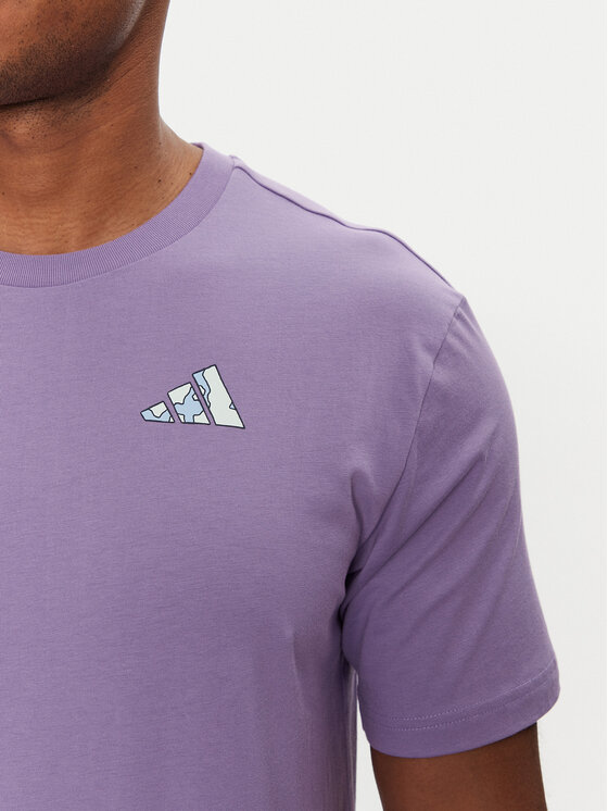 adidas adidas Футболка Earth Day Graphic JI6757 Фіолетовий Regular Fit