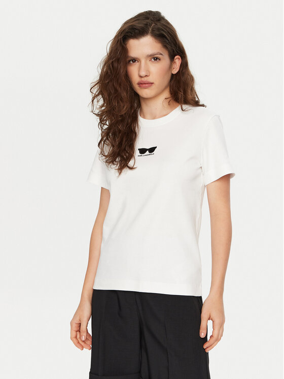 KARL LAGERFELD KARL LAGERFELD T-shirt A1W17021 Bianco Regular Fit