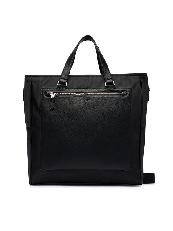 Calvin Klein Geantă Calvin Klein Ssnl Raised Logo Tote LV04D3502G Negru