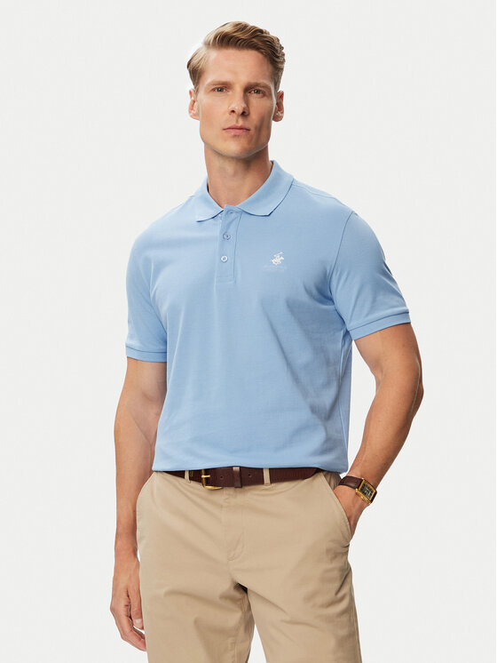 Beverly Hills Polo Club Beverly Hills Polo Club Поло P-SS26M-P450124 Світло-синій Regular Fit