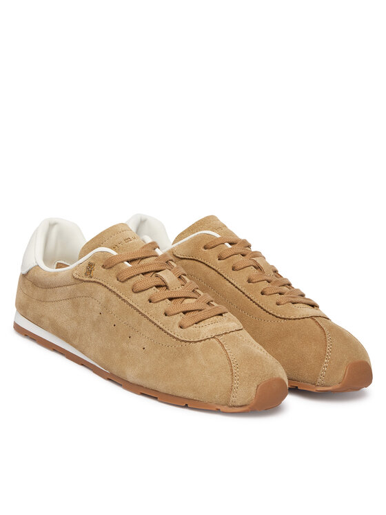 Tommy Hilfiger Tenisice Tommy Hilfiger Th Bella Low Runner Suede FW0FW09189 Bež