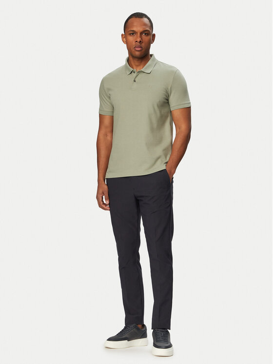 Calvin Klein Calvin Klein Polo LV04LC254G Caqui Slim Fit