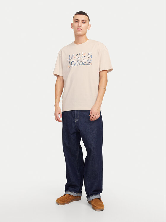 Jack & Jones Jack & Jones T-Shirt Bryan 12268127 Μπεζ Relaxed Fit