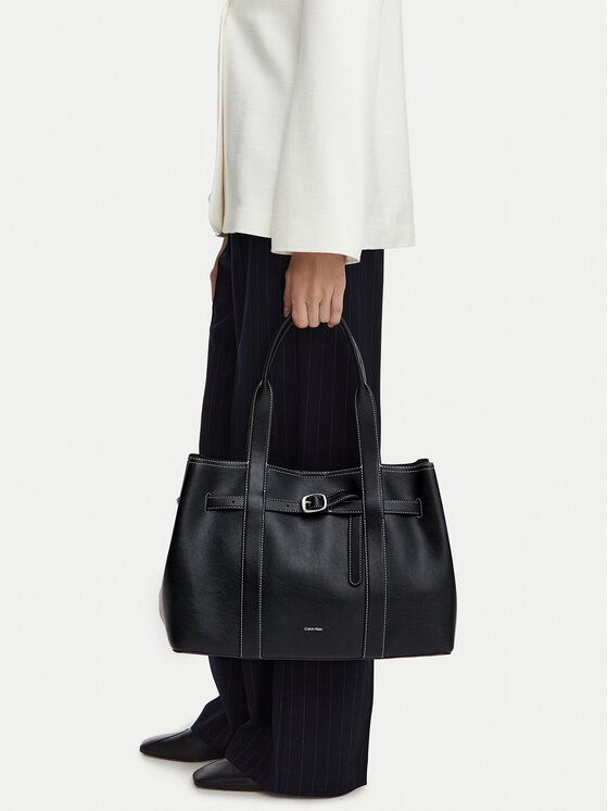 Calvin Klein Bolso Calvin Klein Buckle Medium Work Tote LV04F3549G Negro