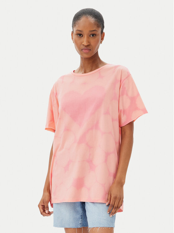 One Teaspoon One Teaspoon Футболка Love Sweat 26918 Рожевий Relaxed Fit