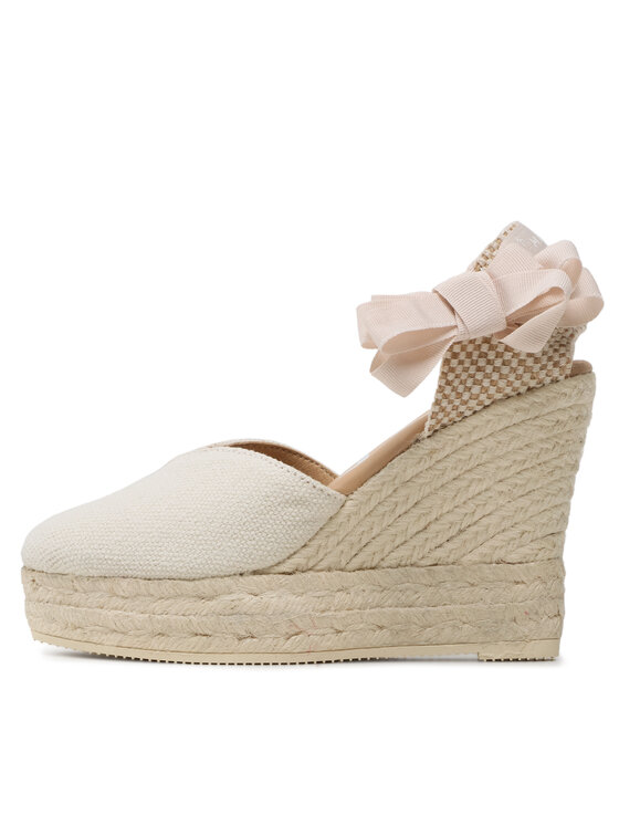 Manebi Еспадрильї Manebi Shaped Wedge Espadrilles O 7.0 WH Écru