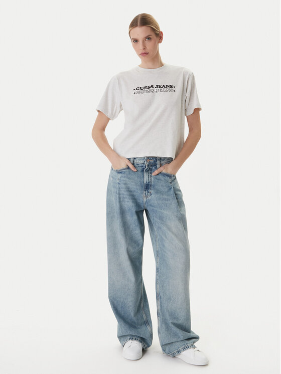Guess Jeans Guess Jeans Футболка W6GI04 K8HM0 Сірий Regular Fit