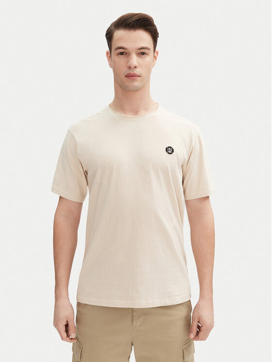 INDICODE INDICODE Camiseta Carlsin 41-121 Beis Regular Fit