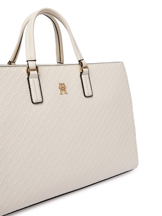 Tommy Hilfiger Rankinė Tommy Hilfiger Th Daily Satchel Mono AW0AW18418 Écru