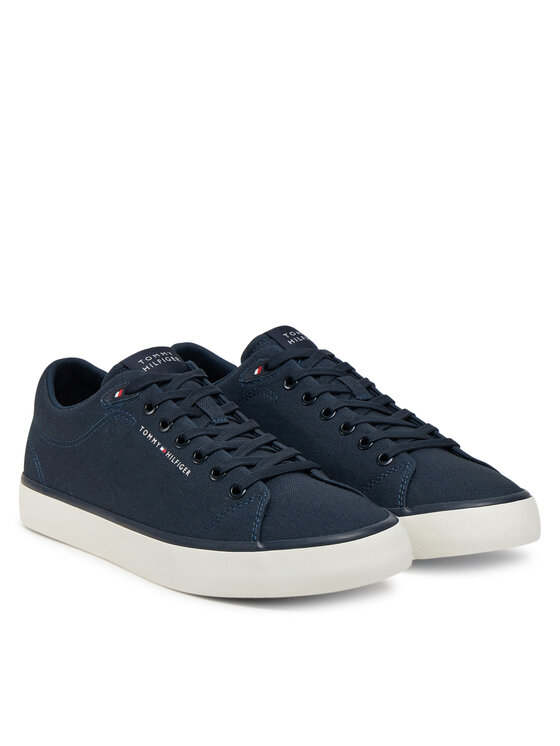 Tommy Hilfiger Tenisky Tommy Hilfiger Hi Vulc Low Core Canvas FM0FM05396 Tmavomodrá