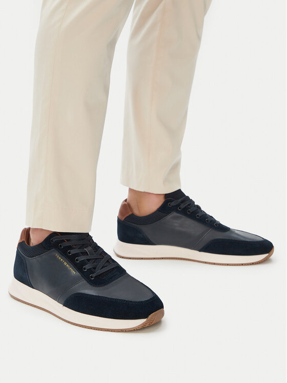 Tommy Hilfiger Sneakersy Tommy Hilfiger Dressy Runner FM0FM05910 Granatowy