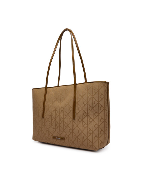 Calvin Klein Ročna torba Calvin Klein Emblem Aop Jacquard LV04F3750G Khaki