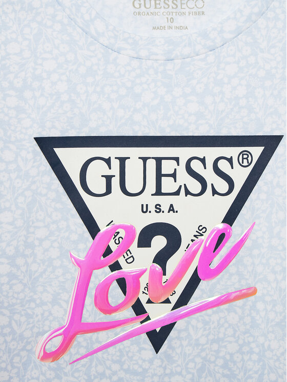 Guess Guess Футболка J5GI10 K6YW4 Голубий Regular Fit