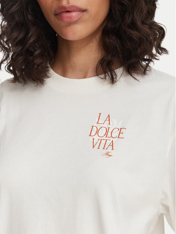 HUGO HUGO Camiseta Vintage 50573326 Blanco Oversize