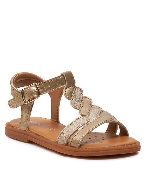 Geox Sandały Geox J Sandal Karly Girl J4535H 0NFQD C2010 M Złoty