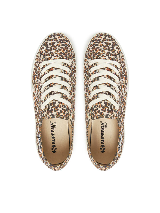 Superga Снікерcи Superga Platform Leopard Print Коричневий