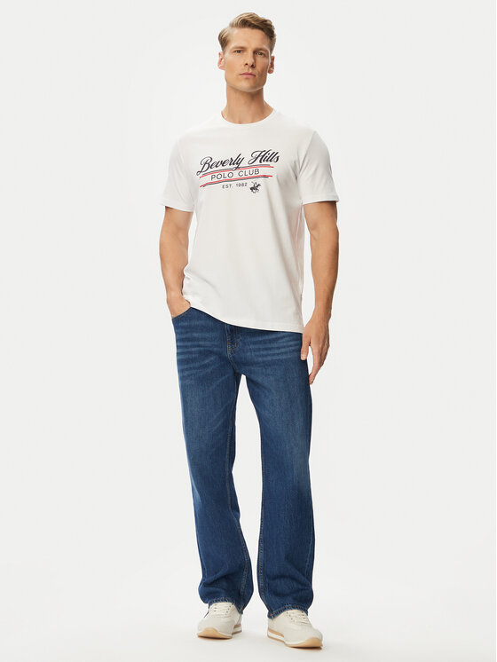 Beverly Hills Polo Club Beverly Hills Polo Club Футболка P-SS26M-TS1302 Білий Regular Fit