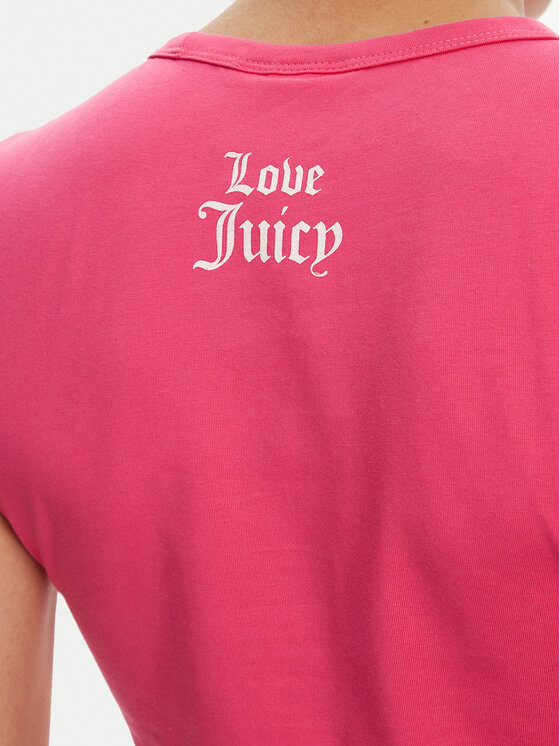 Juicy Couture Juicy Couture T-shirt Just Juicy JCGCT125040 Ružičasta Slim Fit