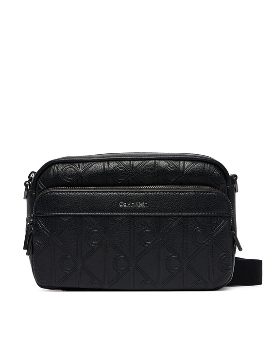 Calvin Klein Válltáska Calvin Klein Emblem Aop Deboss Camera Bag LV04D3563G Fekete