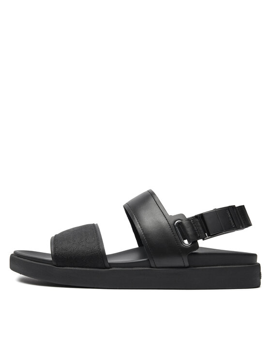 Calvin Klein Sandale Calvin Klein Back Strap Sandal Jaq Mono Ip HM0HM01421 Negru